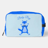 Niedlich Blue Baby Boy Fox Custom Gender Reveal Waschbeutel (Rückseite)