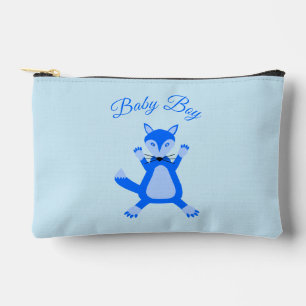 Niedlich Blue Baby Boy Fox Custom Gender Reveal Zubehörtasche