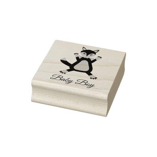 Niedlich Blue Baby Boy Fox Custom Gummistempel (Stempel)