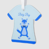 Niedlich Blue Baby Boy Fox Custom Ornament (Vorderseite)