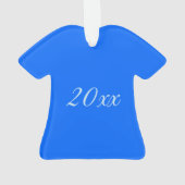 Niedlich Blue Baby Boy Fox Custom Ornament (Rückseite)
