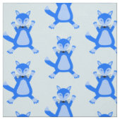 Niedlich Blue Baby Boy Fox Gemustert Stoff (Muster)