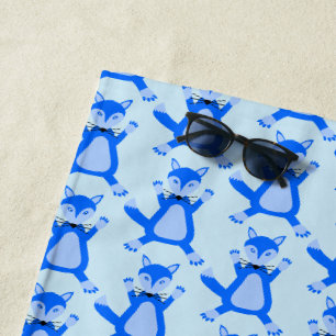 Niedlich Blue Baby Boy Fox Gemustert Strandtuch