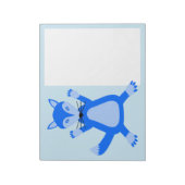 Niedlich Blue Baby Boy Fox Notizblock (Rotiert)
