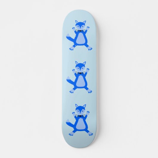 Niedlich Blue Baby Boy Fox Skateboard (Vorne)