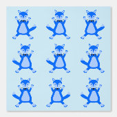 Niedlich Blue Baby Boy Fox Tapete (Vorderseite)