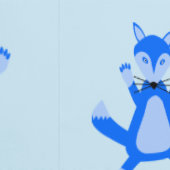 Niedlich Blue Baby Boy Fox Tapete (Naht)