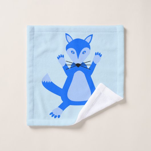 Niedlich Blue Baby Boy Fox Waschlappen (Waschlappen)
