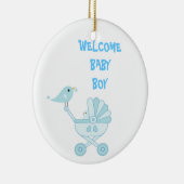 Niedlich Blue Baby Boy Keramikornament (Rechts)
