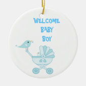 Niedlich Blue Baby Boy Keramikornament (Vorne)