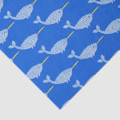 Niedlich Blue Baby Boy Narwhal Baby Dusche Gemuste Seidenpapier (Ausschnitt)