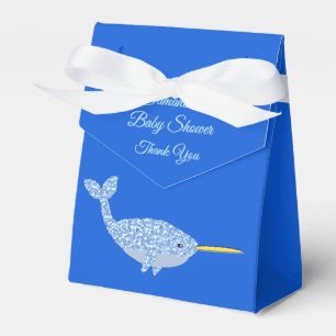 Niedlich Blue Baby Boy Narwhal Baby Dusche kundens Geschenkschachtel