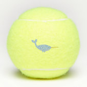 Niedlich Blue Baby Boy Narwhal Custom Baby Name Tennisbälle (Vorderseite)