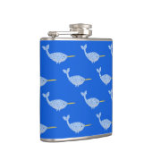 Niedlich Blue Baby Boy Narwhal Gemustert Flachmann (Rechts)