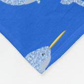 Niedlich Blue Baby Boy Narwhal Gemustert Fleecedecke (Ecke)