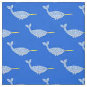 Niedlich Blue Baby Boy Narwhal Gemustert Stoff (Muster)