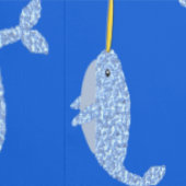 Niedlich Blue Baby Boy Narwhal Gemustert Tapete (Naht)