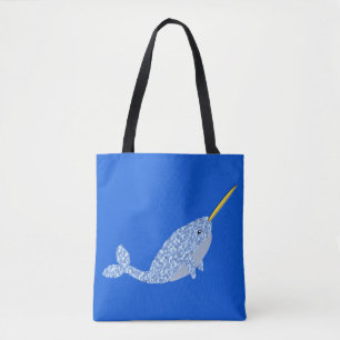 Niedlich Blue Baby Boy Narwhal Gemustert Tasche