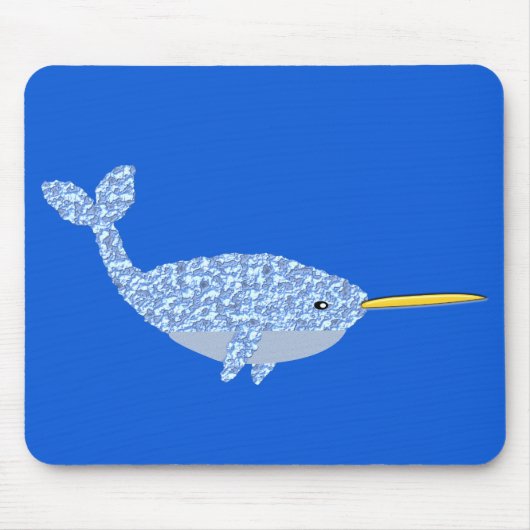 Niedlich Blue Baby Boy Narwhal Mousepad (Vorne)