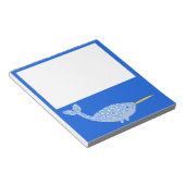 Niedlich Blue Baby Boy Narwhal Notizblock (angewinkelt)