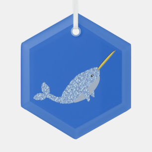 Niedlich Blue Baby Boy Narwhal Ornament Aus Glas