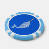 Niedlich Blue Baby Boy Narwhal Pokerchips (Einzeln)