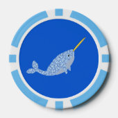 Niedlich Blue Baby Boy Narwhal Pokerchips (Vorderseite)