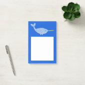 Niedlich Blue Baby Boy Narwhal Post-it Klebezettel (Büro)