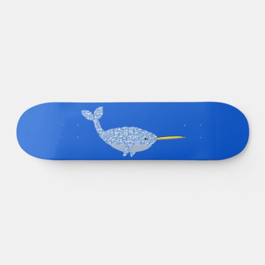 Niedlich Blue Baby Boy Narwhal Skateboard (Horizontal)