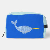 Niedlich Blue Baby Boy Narwhal Waschbeutel (Rückseite)