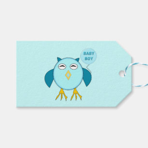 Niedlich Blue Baby Boy Owl Personalisierte Geschen Geschenkanhänger