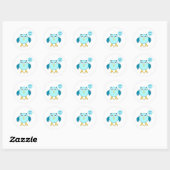 Niedlich Blue Baby Boy Owl Stickers (Blatt)