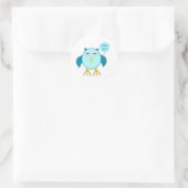 Niedlich Blue Baby Boy Owl Stickers (Tasche)