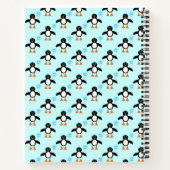 Niedlich Blue Baby Boy Penguin Custom Spiral Noteb Notizbuch (Rückseite)