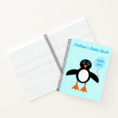 Niedlich Blue Baby Boy Penguin Custom Spiral Noteb Notizbuch (Innenseite)