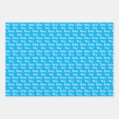 Niedlich Blue Baby Boy Penguin Geschenkpapier Set (Vorderseite 2)