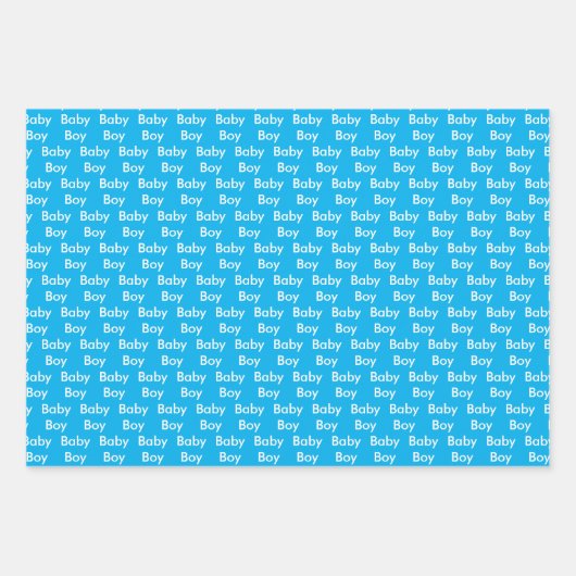 Niedlich Blue Baby Boy Penguin Geschenkpapier Set (Vorderseite 2)