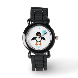 Niedlich Blue Baby Boy Penguin Glitzer Watch Armbanduhr