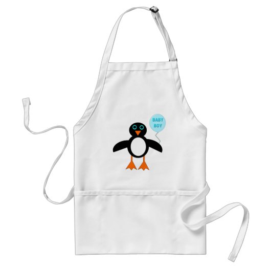 Niedlich Blue Baby Boy Penguin Kochen Schürze (Vorne)