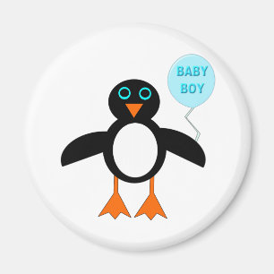 Niedlich Blue Baby Boy Penguin Magnet