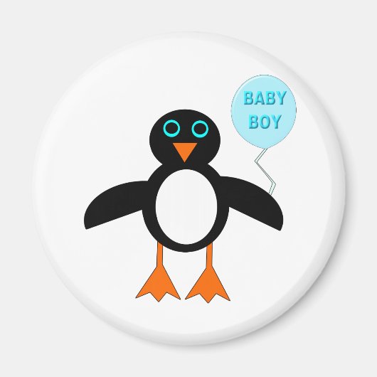Niedlich Blue Baby Boy Penguin Magnet (Vorne)