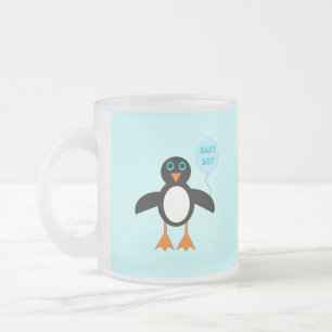 Niedlich Blue Baby Boy Penguin Mattglastasse