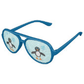 Niedlich Blue Baby Boy Penguin Party Shades Sonnenbrille (Schrägansicht)