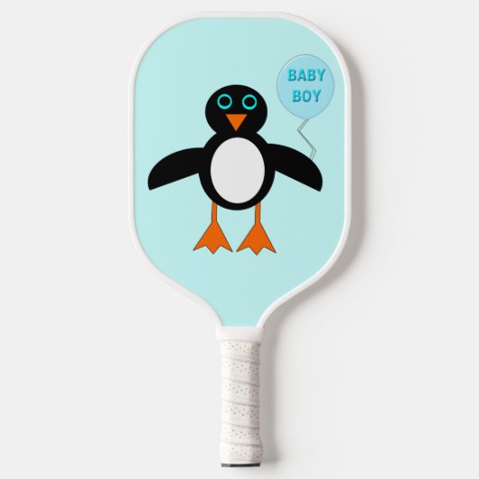 Niedlich Blue Baby Boy Penguin Pickleball Schläger (Vorderseite)