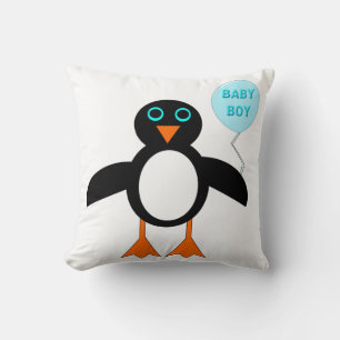 Niedlich Blue Baby Boy Penguin Pillow Kissen