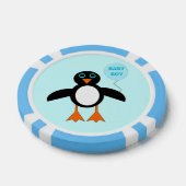 Niedlich Blue Baby Boy Penguin Pokerchips (Einzeln)