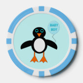 Niedlich Blue Baby Boy Penguin Pokerchips (Vorderseite)
