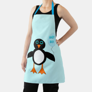 Niedlich Blue Baby Boy Penguin Schürze