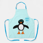 Niedlich Blue Baby Boy Penguin Schürze (Vorderseite)