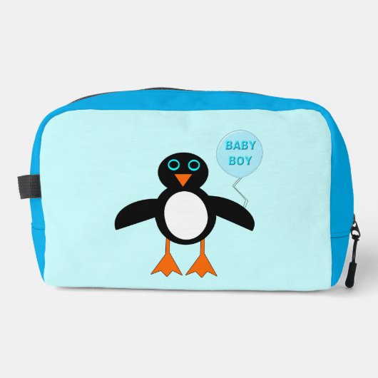 Niedlich Blue Baby Boy Penguin Waschbeutel (Vorderseite)